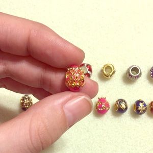 Artisan "Faberge" pink Easter egg bead